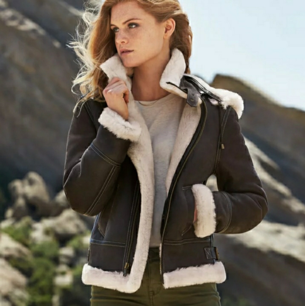 Overland Shearling Bomber Coat